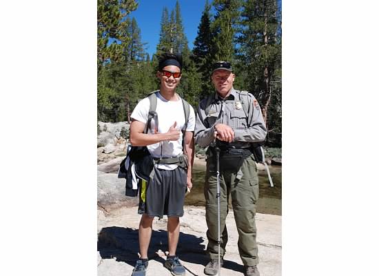 Anthony with the Yosemite Park Ranger.*